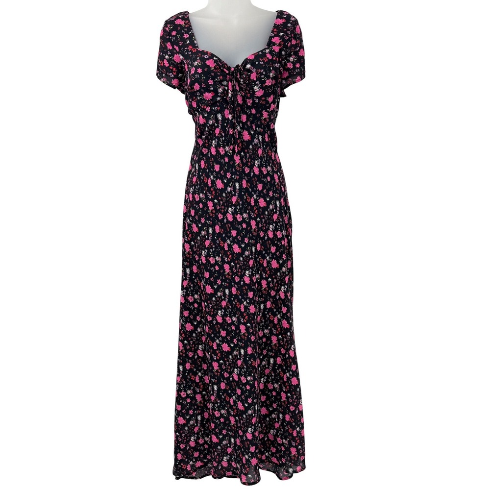 Vtg Y2K Jonathan Martin Maxi Dress sz M Cottagecore Feminine Garden Floral